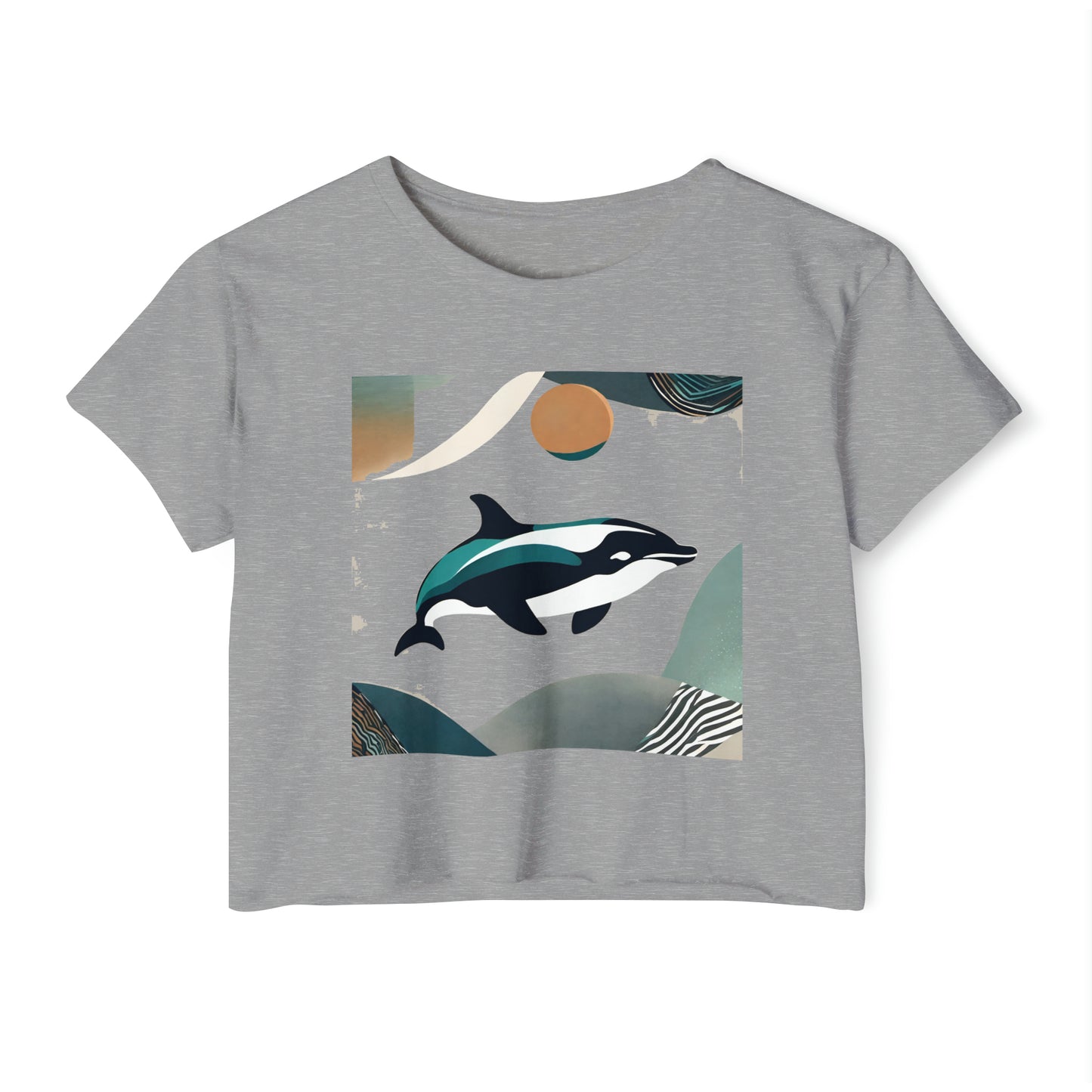 Women's Festival Crop Top Dolphin