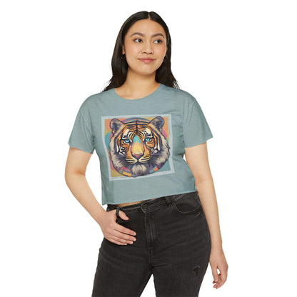 Women's Festival Crop Top~Tiger