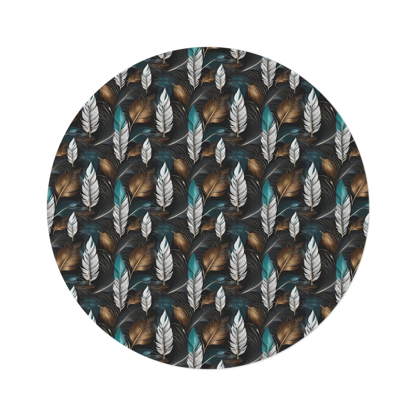 Round Rug Feathers