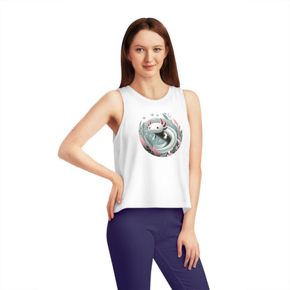 Women's Dancer Cropped Tank Top Axolotl