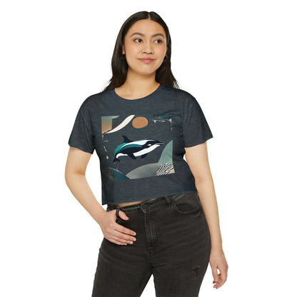 Women's Festival Crop Top Dolphin