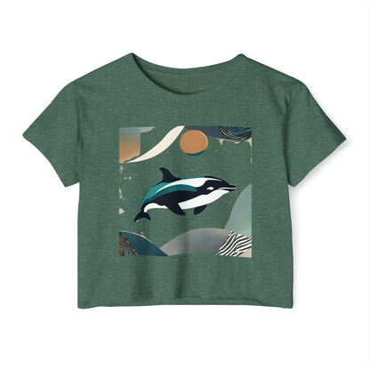 Women's Festival Crop Top Dolphin