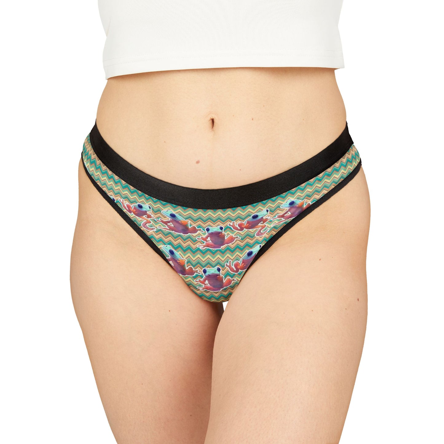 Colorful Patterned Tree Frog Thong