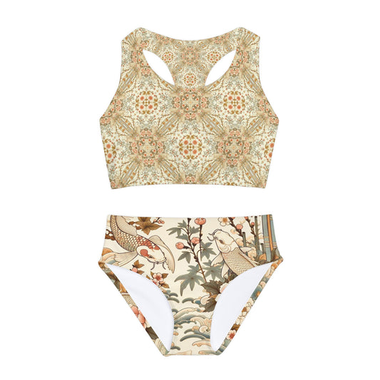 Girls Two Piece Swimsuit Koi