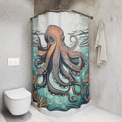 Polyester Shower Curtain~Octopus