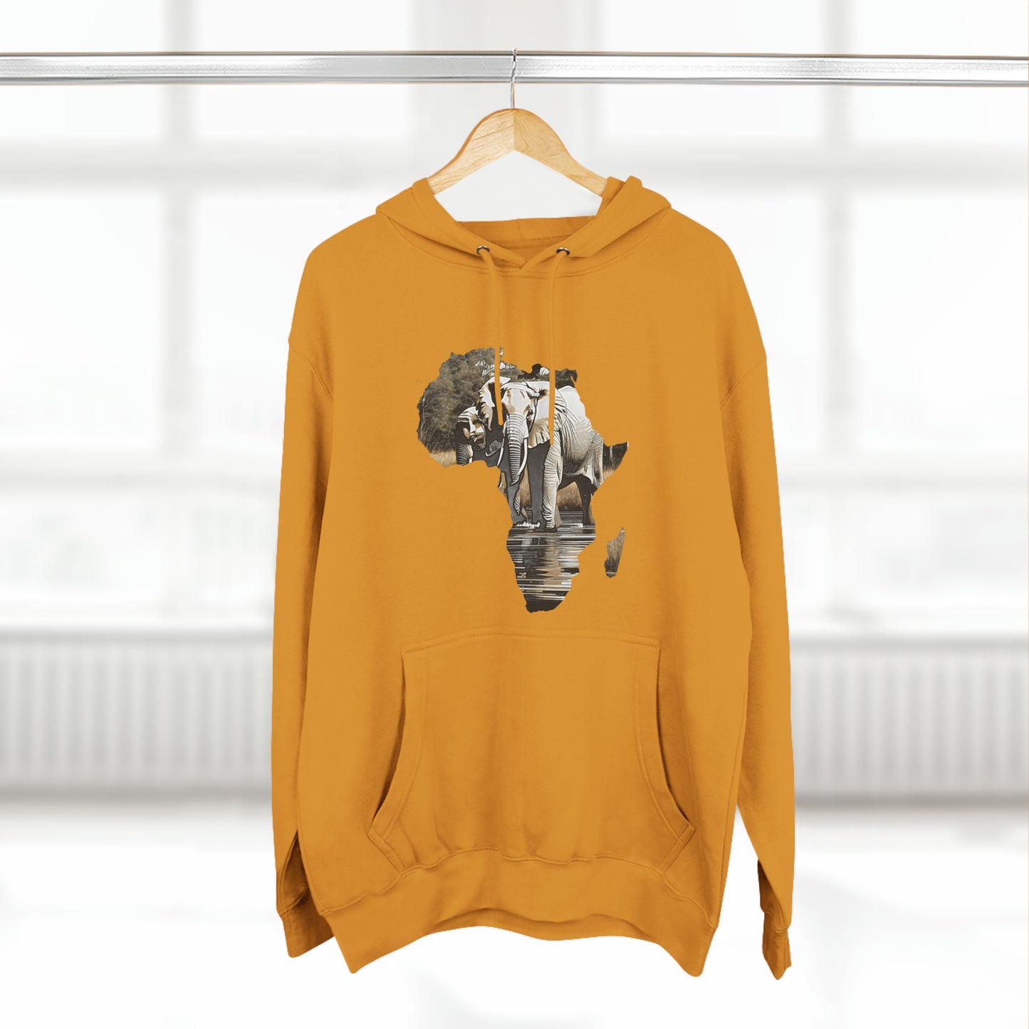 Three-Panel Fleece Hoodie~ Elephant