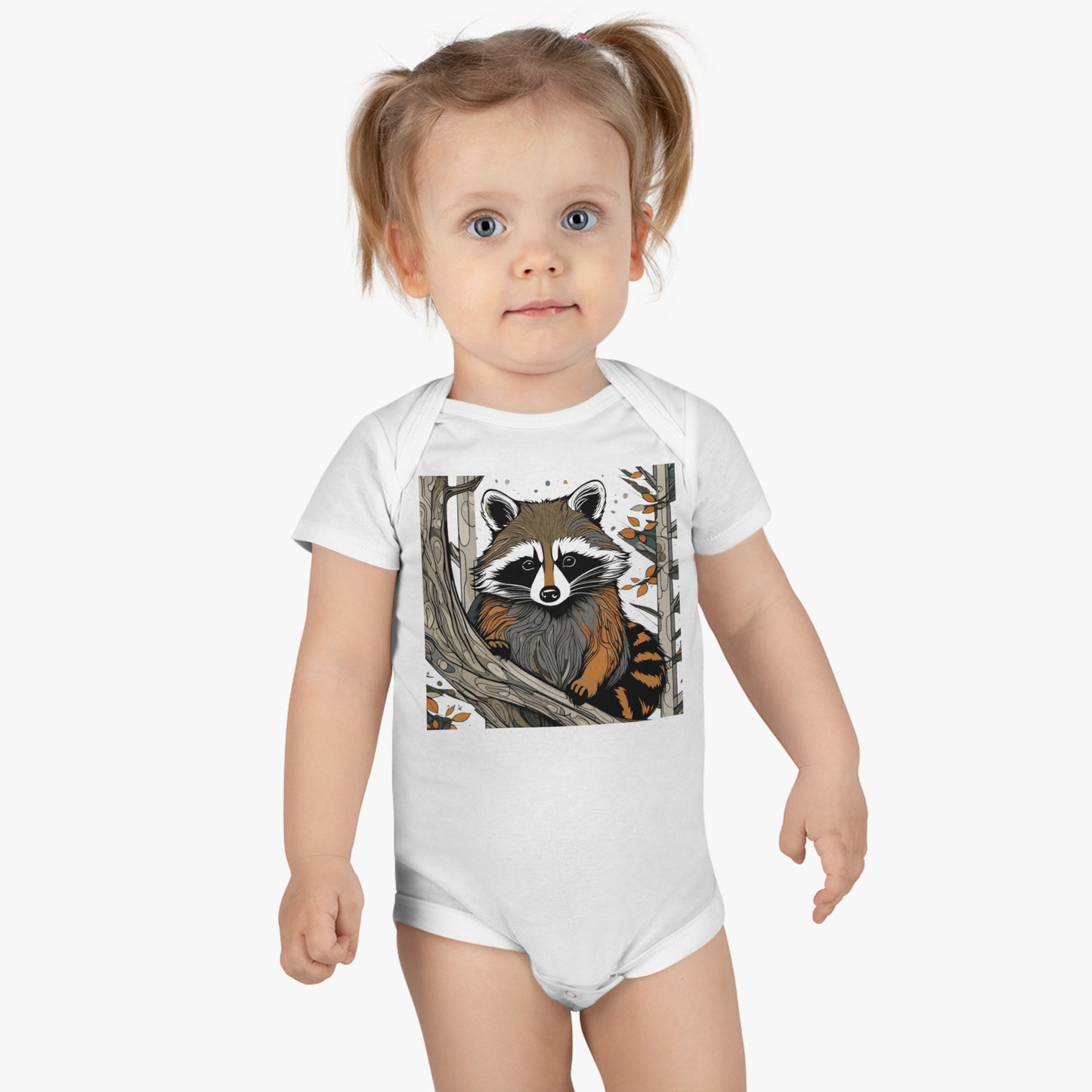 Onesie® Organic Baby Bodysuit~Raccoon
