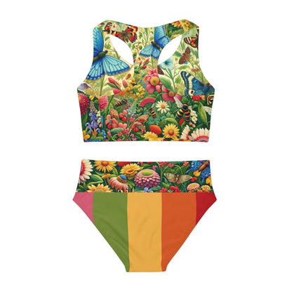 Girls Two Piece Swimsuit Rain Forest