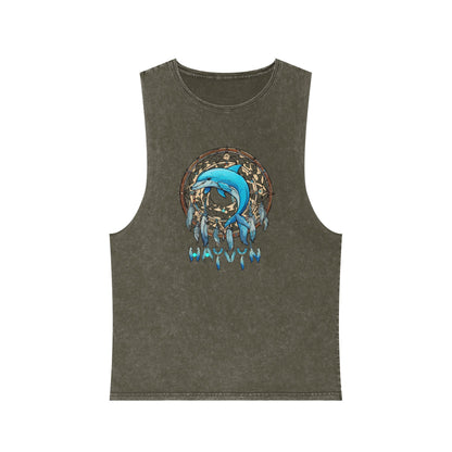 Unisex Stonewash Tank Top Dolphin Dreamcatcher