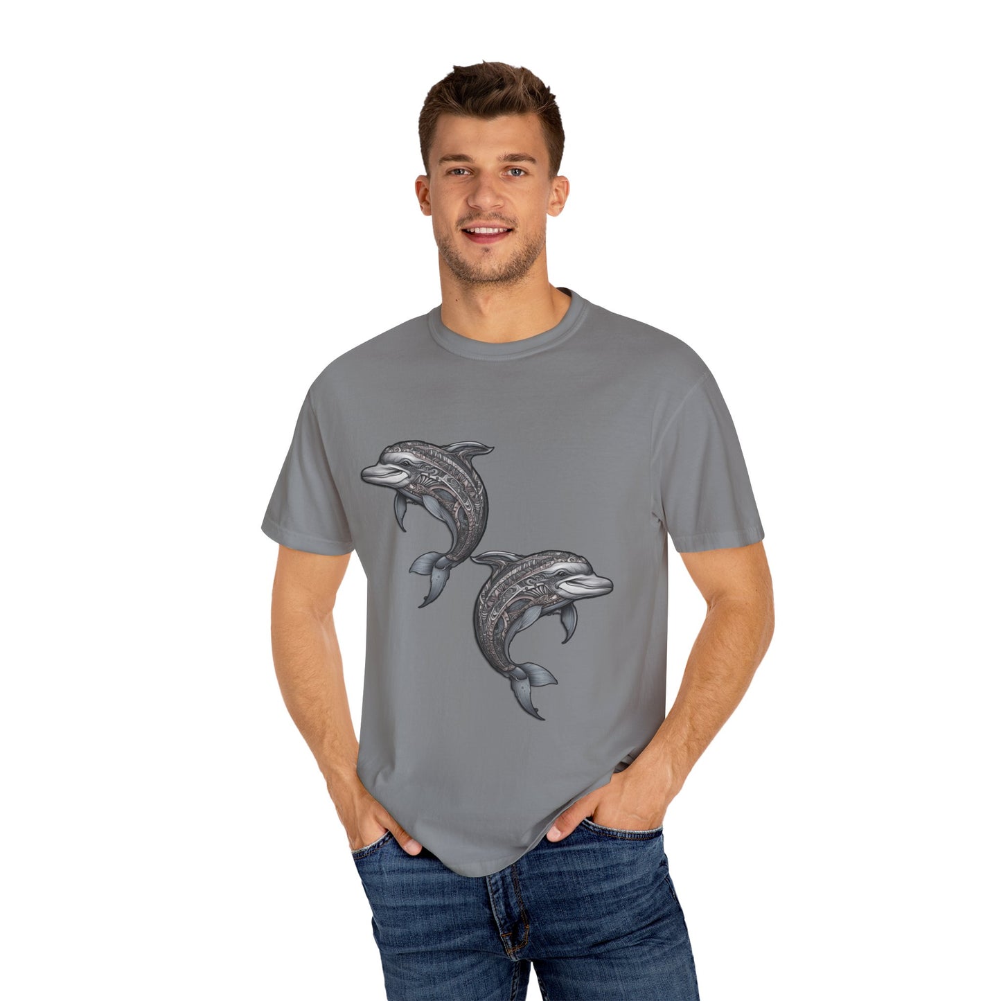 Unisex Garment-Dyed T-shirt Dolphin