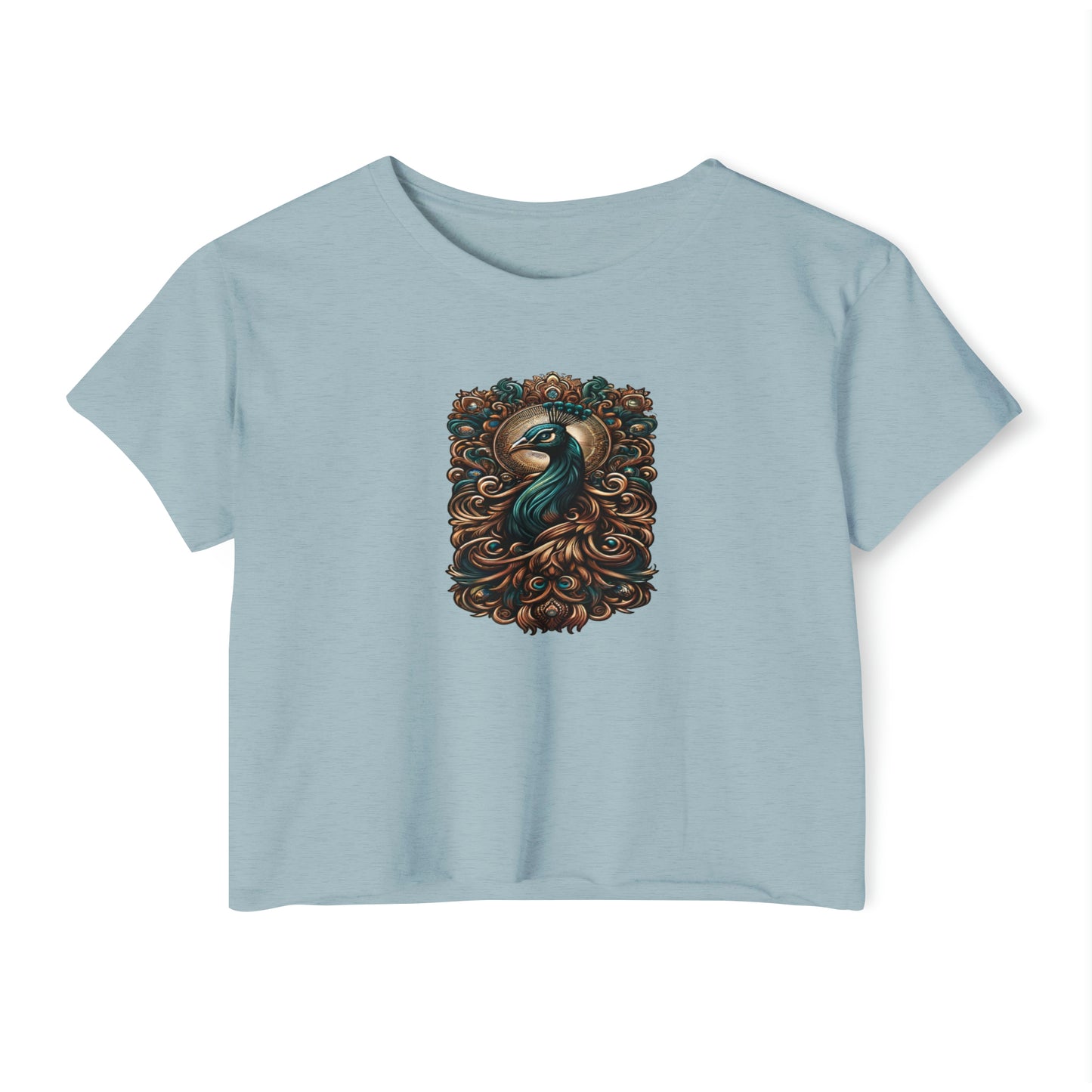 Women's Festival Crop Top~Peacock