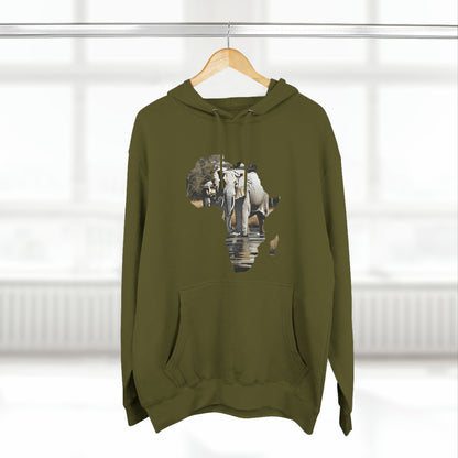 Three-Panel Fleece Hoodie~ Elephant