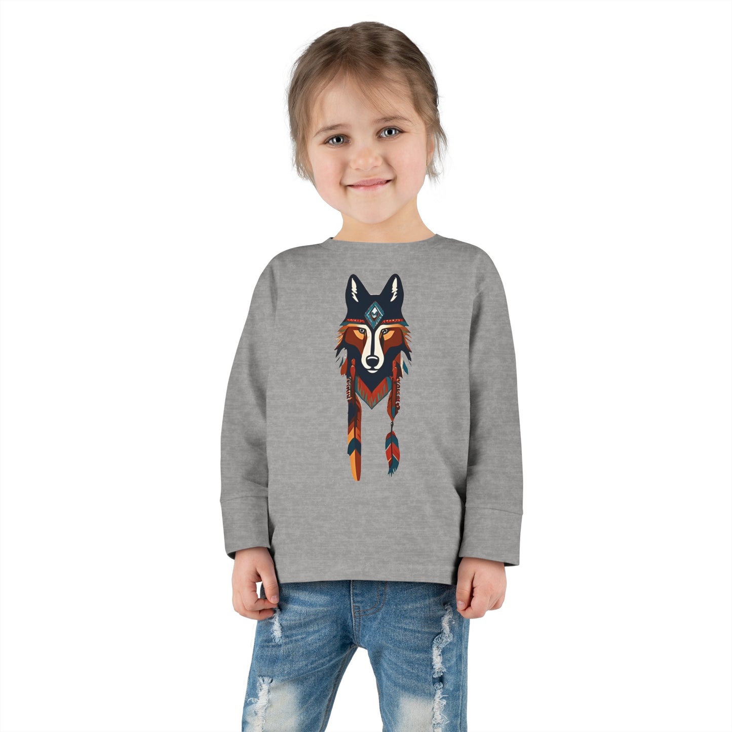 Toddler Long Sleeve Tee Wolf