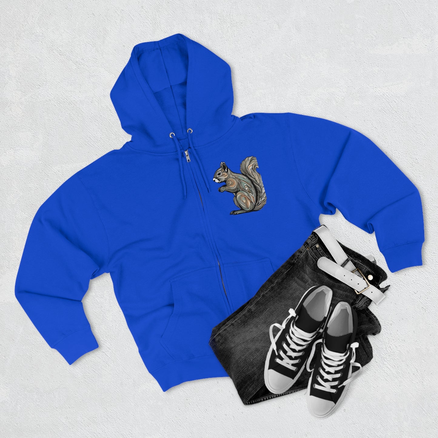 Unisex Premium Full Zip Hoodie-Squirrel