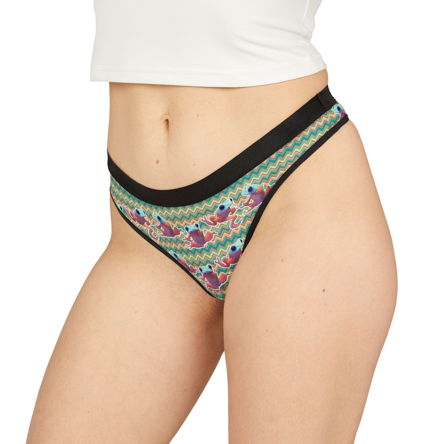 Colorful Patterned Tree Frog Thong