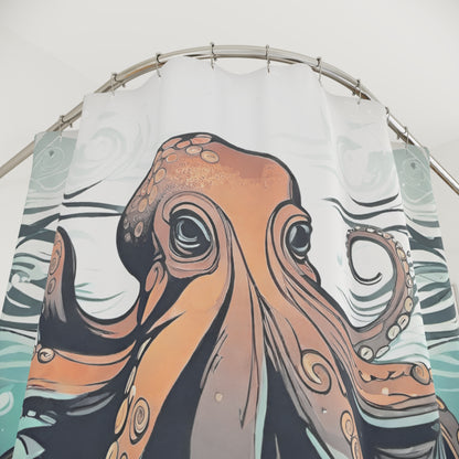 Polyester Shower Curtain~Octopus