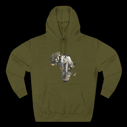 Three-Panel Fleece Hoodie~ Elephant