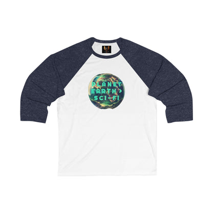 Vintage Feel - Unisex 3\4 Sleeve Baseball Tee Earth Equation