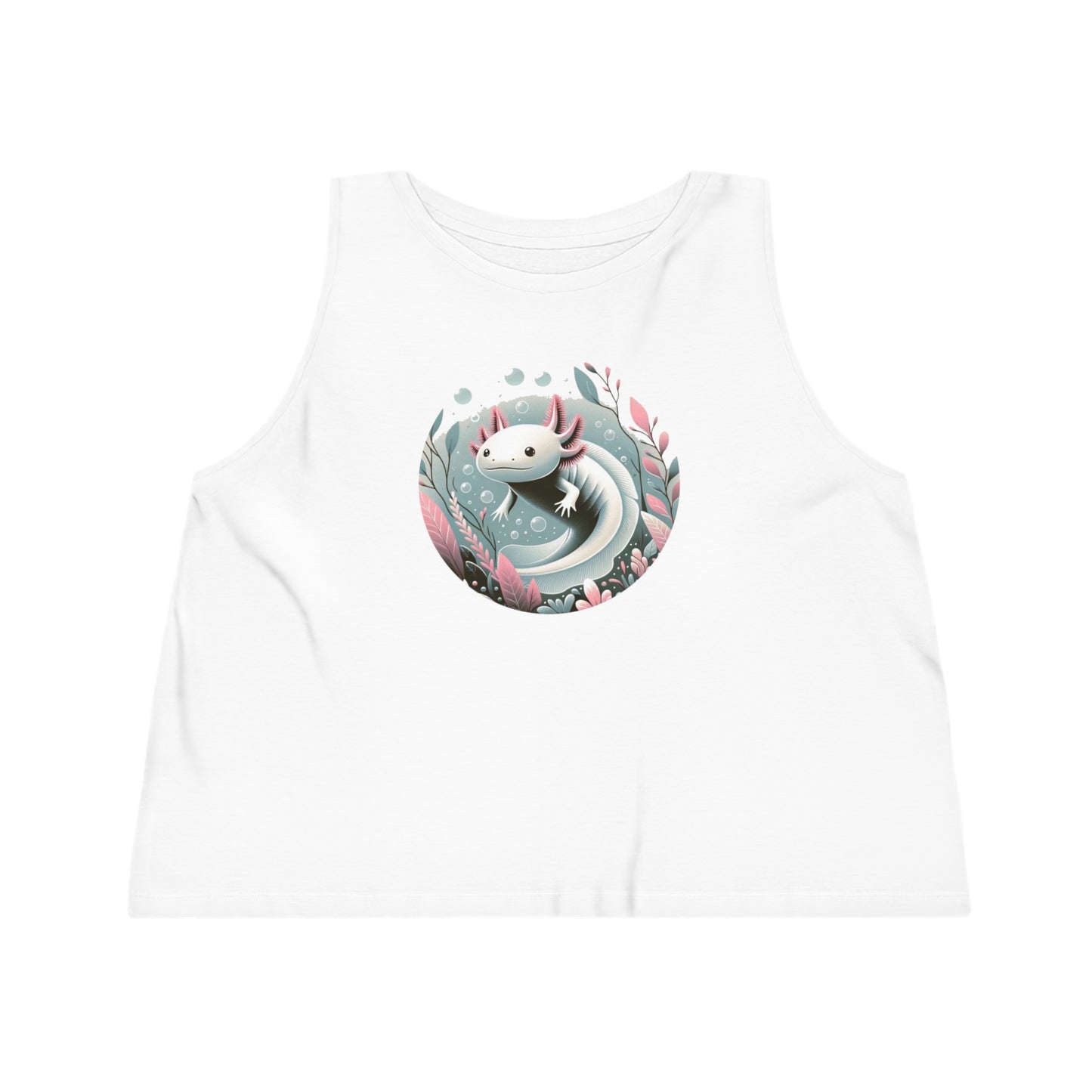 Women's Dancer Cropped Tank Top Axolotl