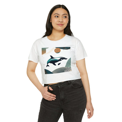 Women's Festival Crop Top Dolphin