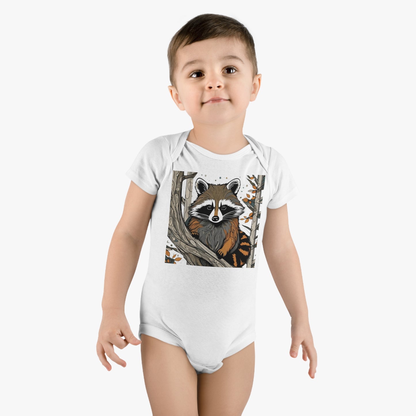 Onesie® Organic Baby Bodysuit~Raccoon
