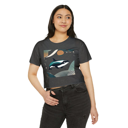 Women's Festival Crop Top Dolphin