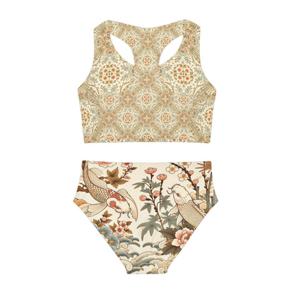 Girls Two Piece Swimsuit Koi