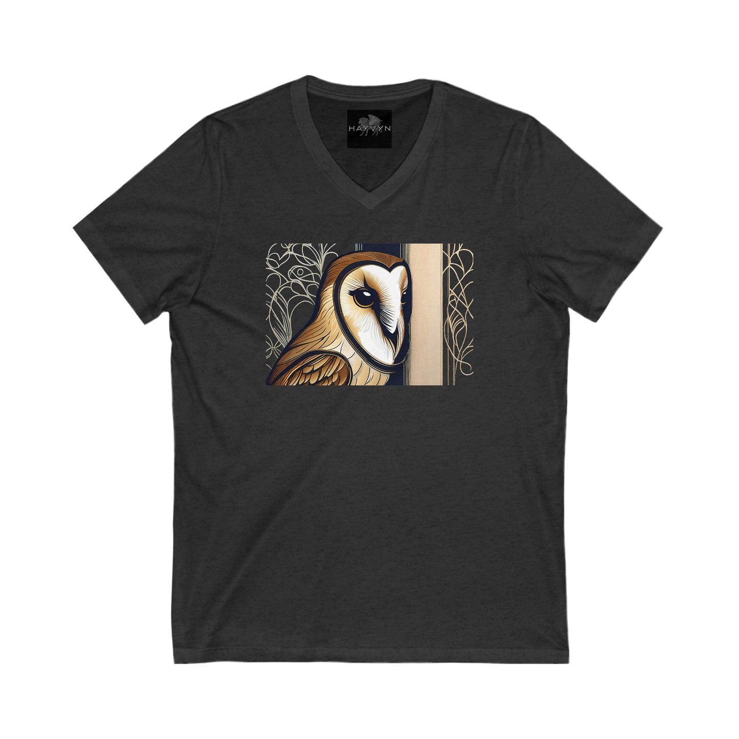 Unisex Jersey Short Sleeve V-Neck Tee~ Barn Owl