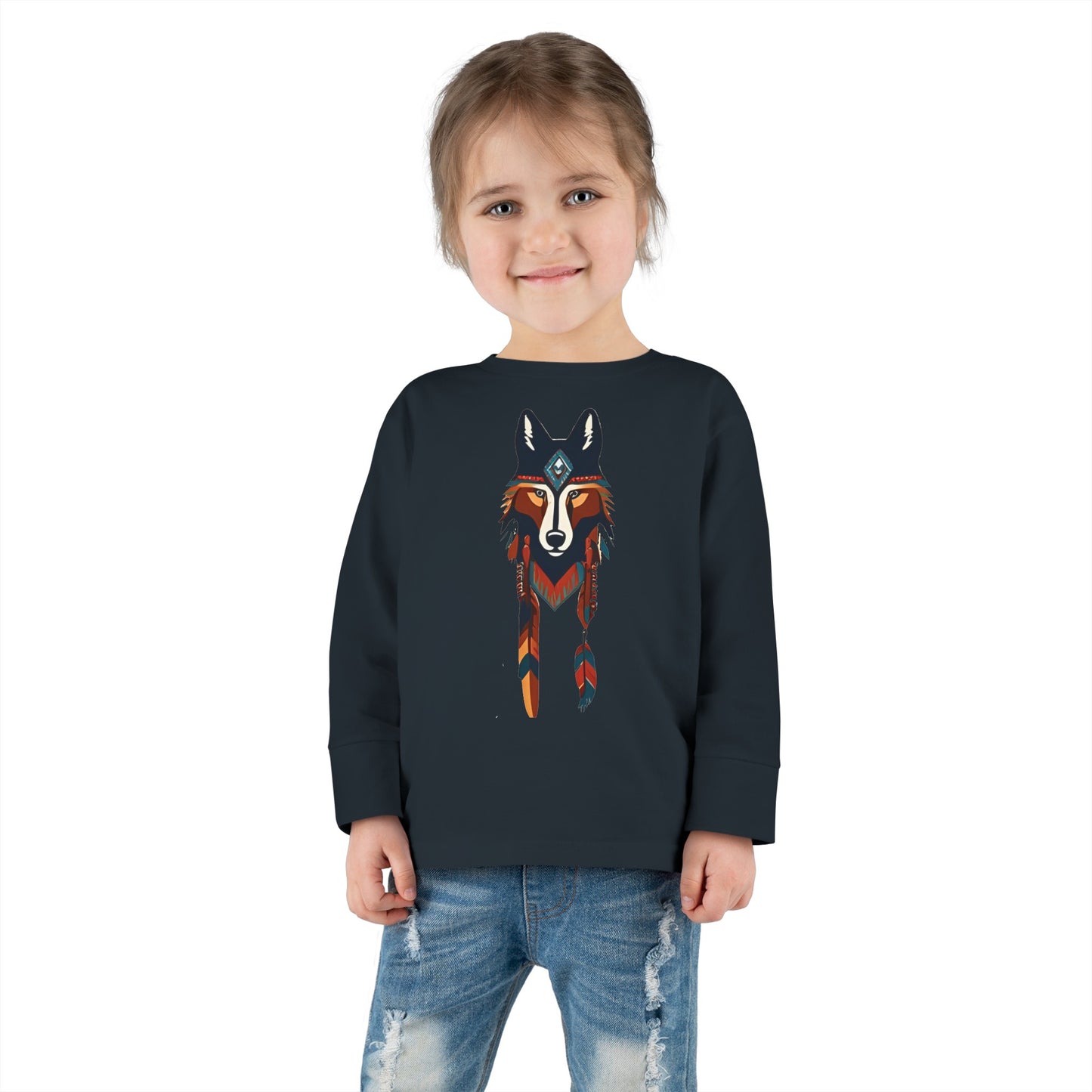 Toddler Long Sleeve Tee Wolf