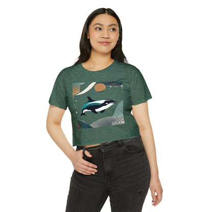 Women's Festival Crop Top Dolphin