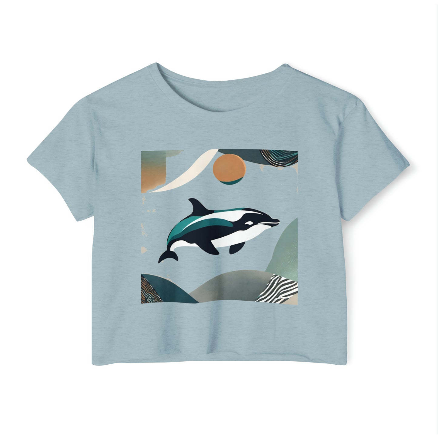 Women's Festival Crop Top Dolphin