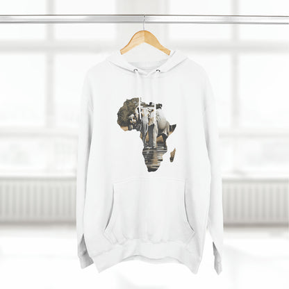 Three-Panel Fleece Hoodie~ Elephant