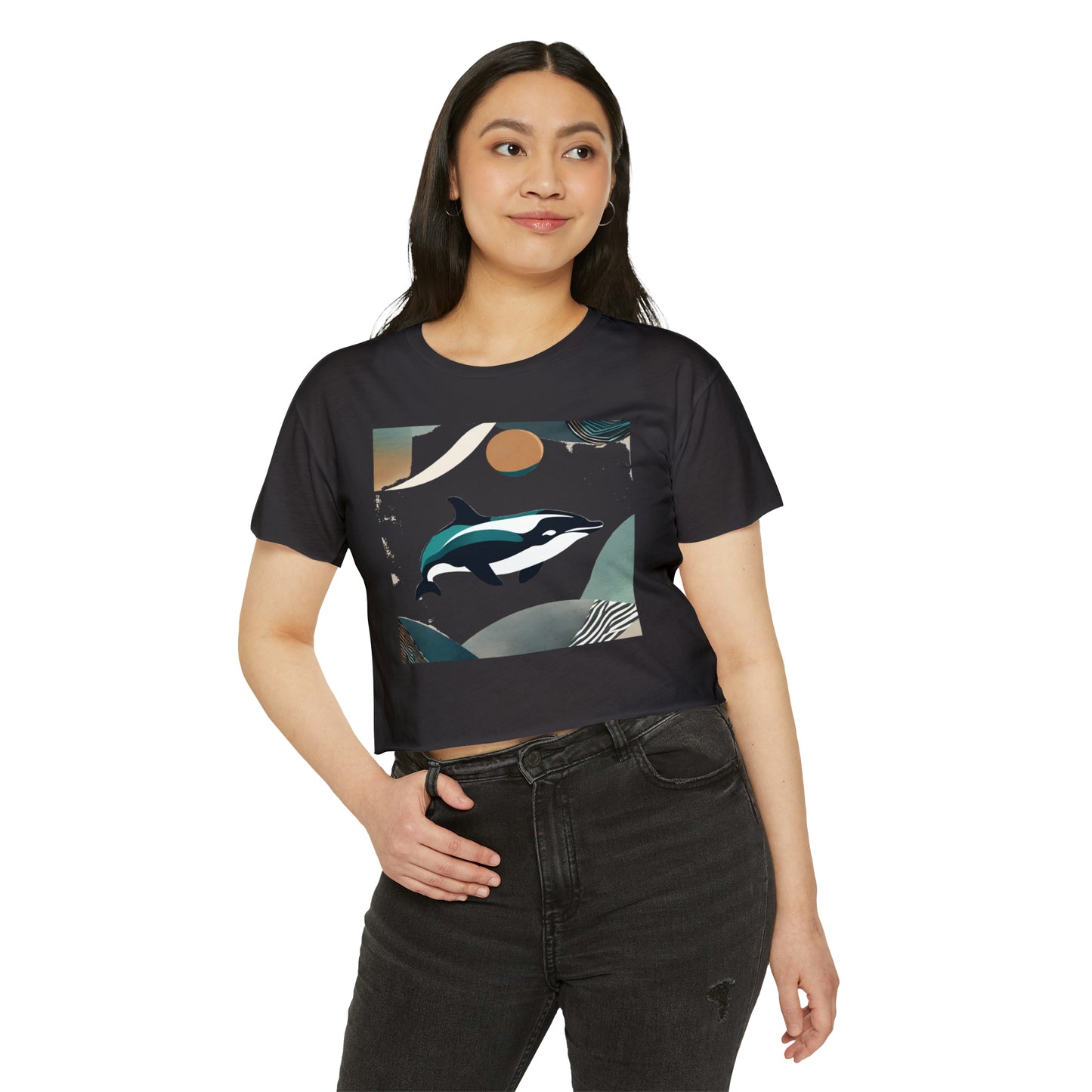 Women's Festival Crop Top Dolphin