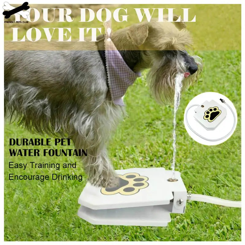 Automatic Dog Water Fountain Step On Toy Outdoor Joy With Pets security without electricity For Big Medium Small Dogs Drinking - HAYVYN