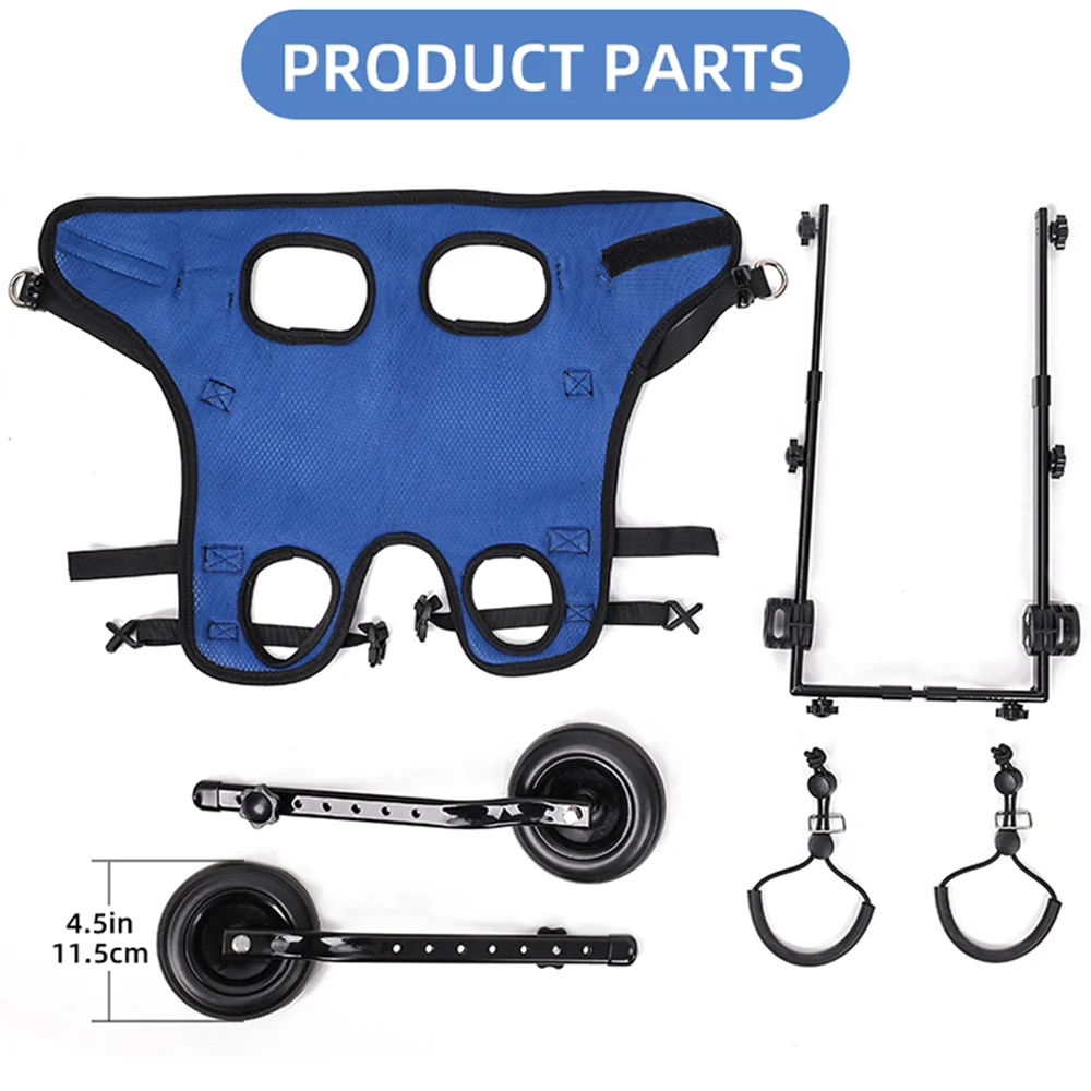 Pet Walk Booster Dog Wheelchair Disability Adjustable Dog Hind Legs Bracket Cat Dog Injured And Weak Rehabilitation Aid Car - HAYVYN