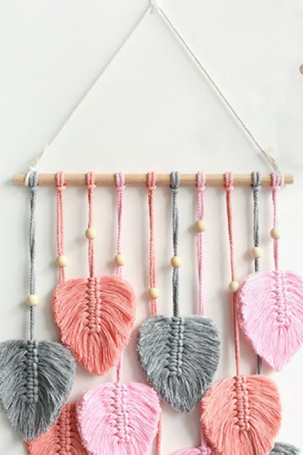 Macrame Leaf Bead Wall Hanging - HAYVYN