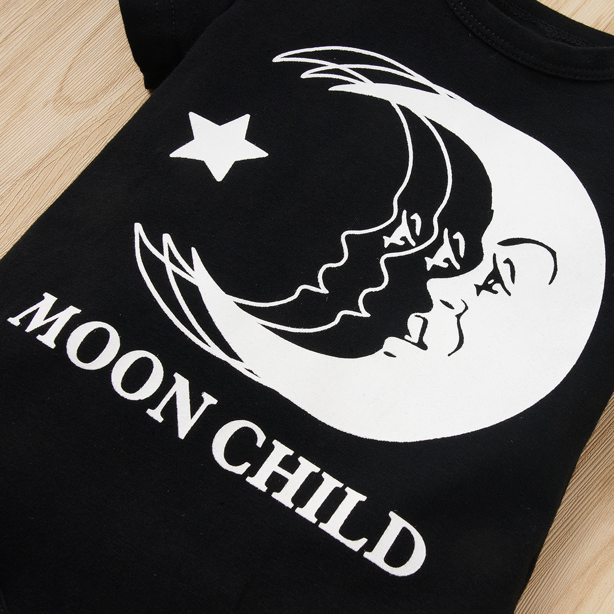 MOON CHILD Graphic Round Neck Bodysuit - HAYVYN