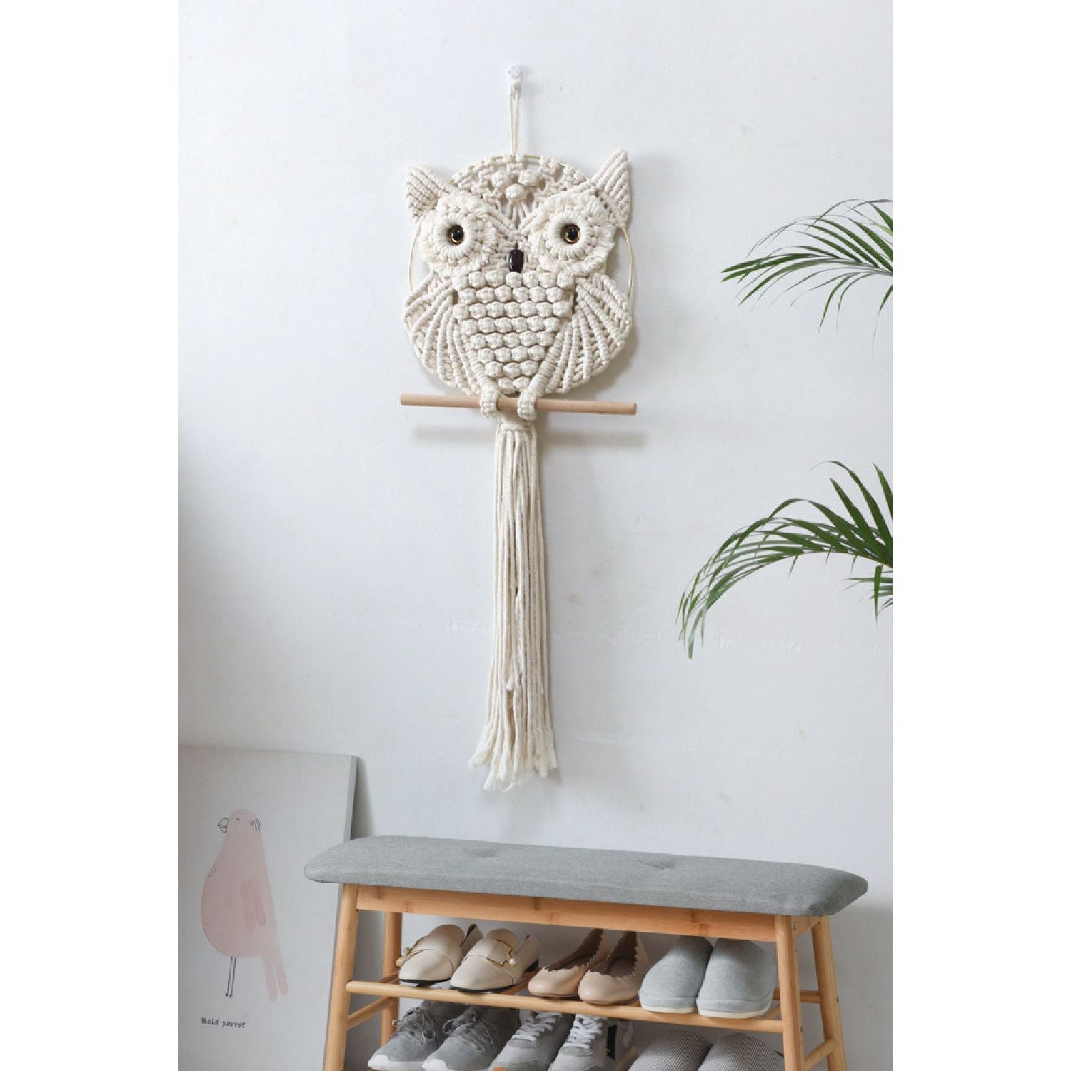 Hand-Woven Owl Macrame Wall Hanging - HAYVYN