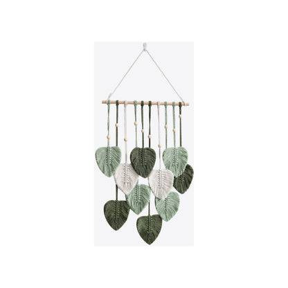 Macrame Leaf Bead Wall Hanging - HAYVYN