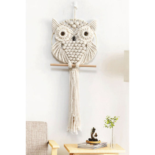 Hand-Woven Owl Macrame Wall Hanging - HAYVYN