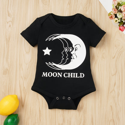 MOON CHILD Graphic Round Neck Bodysuit - HAYVYN